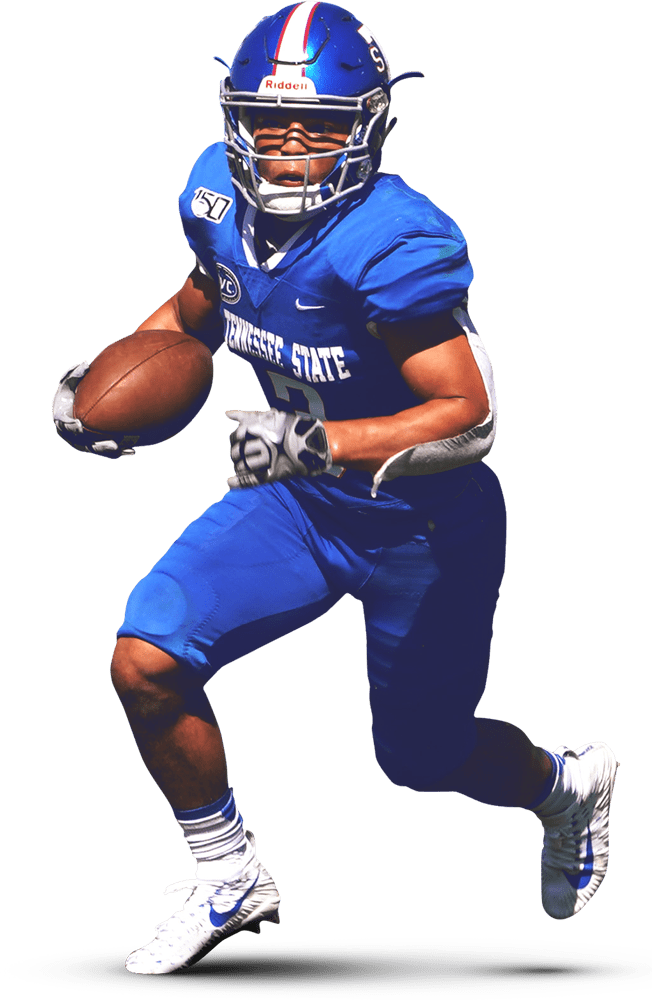 Football student-athlete action photo